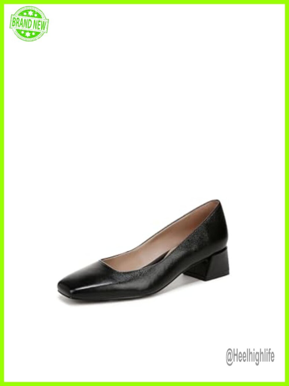 Naturalizer Jayla Pump Suede Block Heel Square Toe Comfort